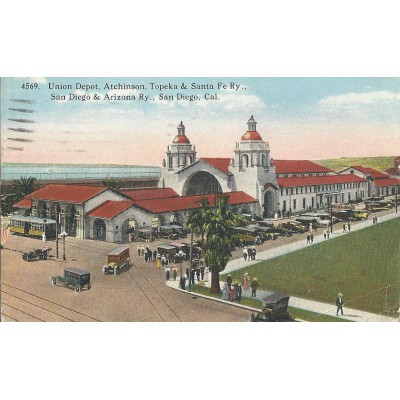 San Diego - Union Depot,Atchison,Topeka Santa Fe Ry.